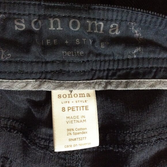 Sonoma Black Corduroy Skirt With Pockets Size 8 Petite - Picture 8 of 9